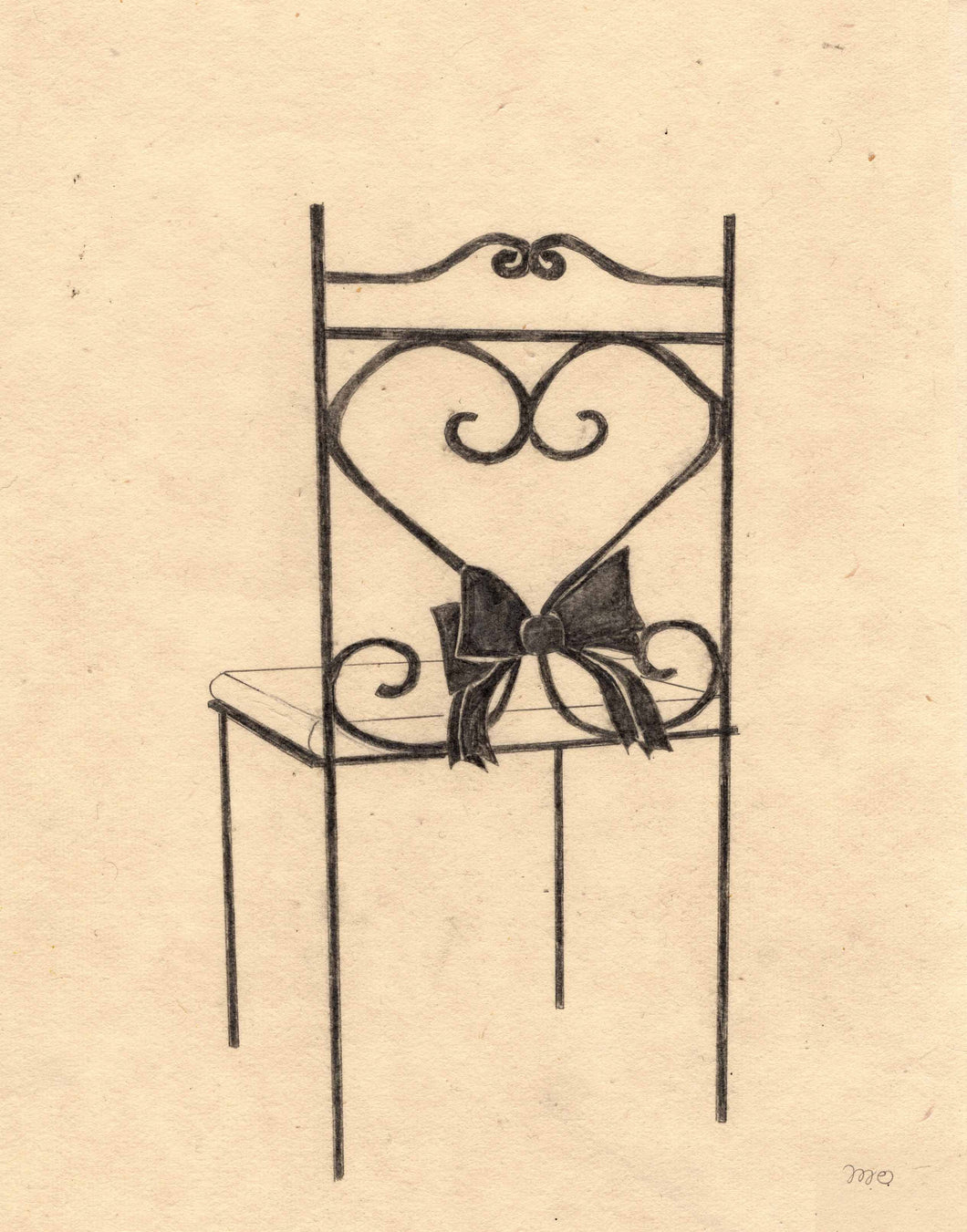 Bow Chair Original Drawing